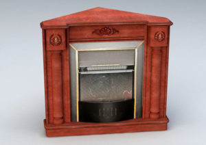 Wintage Fireplace 3D Model