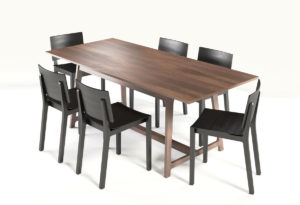 Wood Dinning Table 3D Model