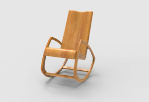 Wood Rocking Chair Free 3D Model