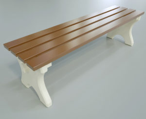 Wood Street Bench 3D Model