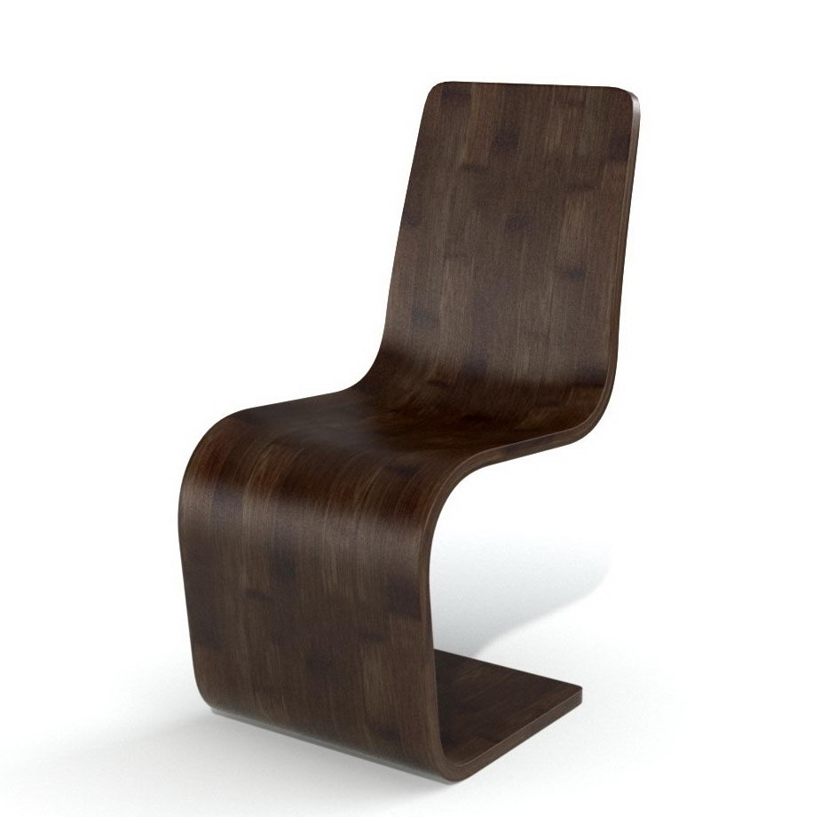 Wooden Bar Stool 3D Model