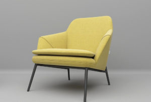 Yellow Texture Armchair 3D Model