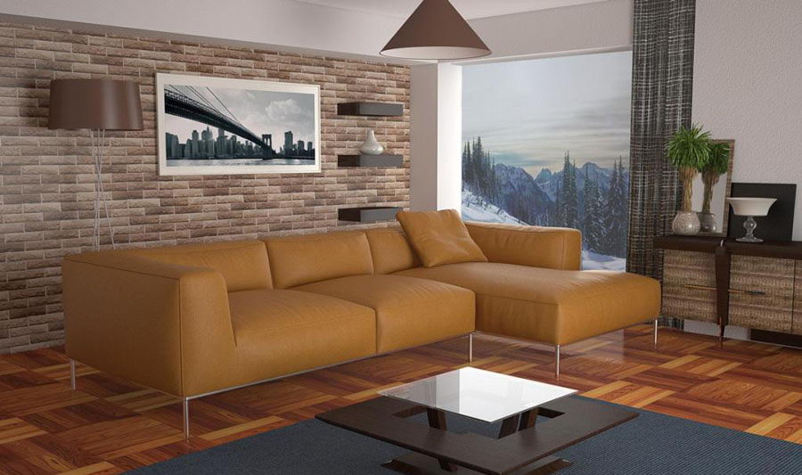 Living Room Interior Scene for Cinema 4D