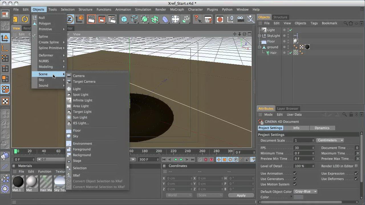 Manage scenes with XRefs in Cinema 4D